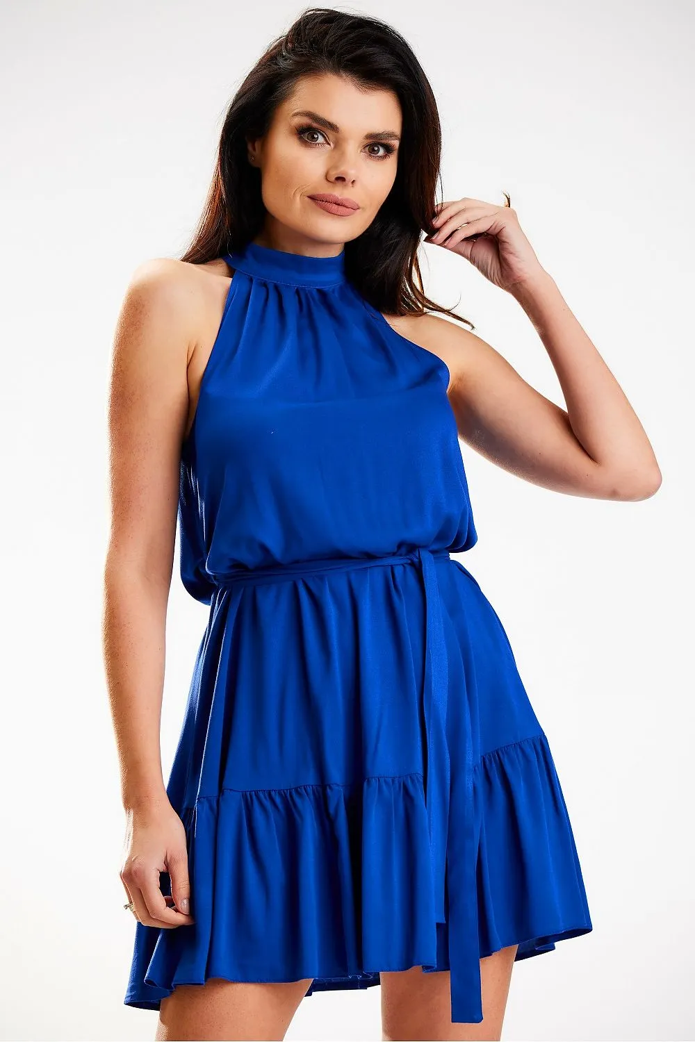 Belted Flared A-Line Dress