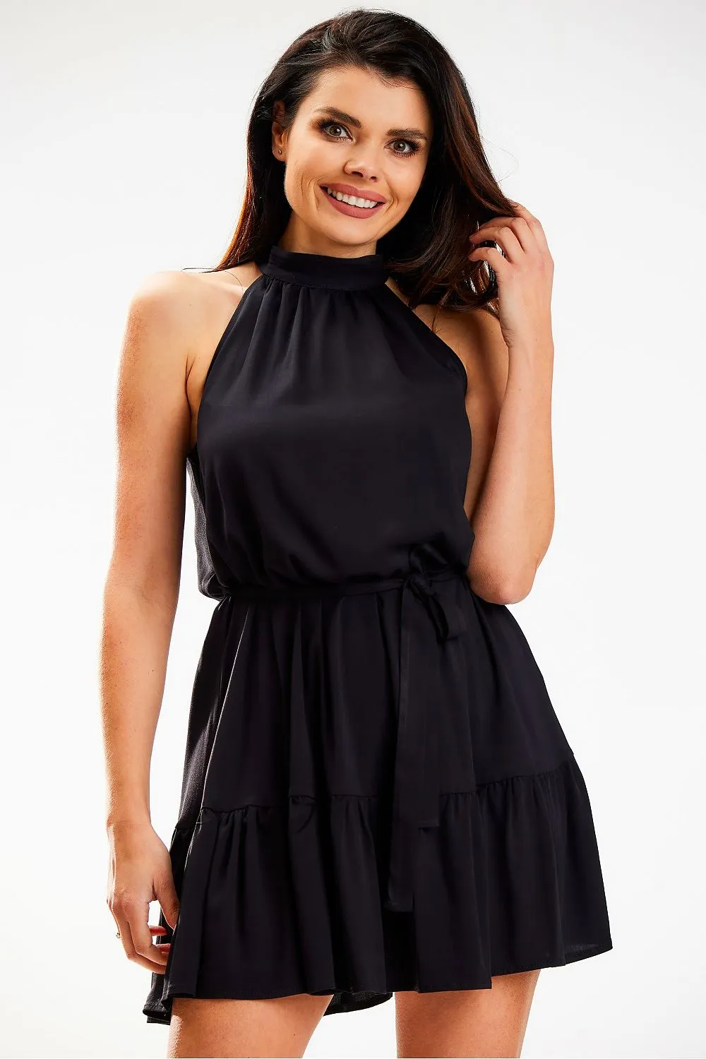Belted Flared A-Line Dress