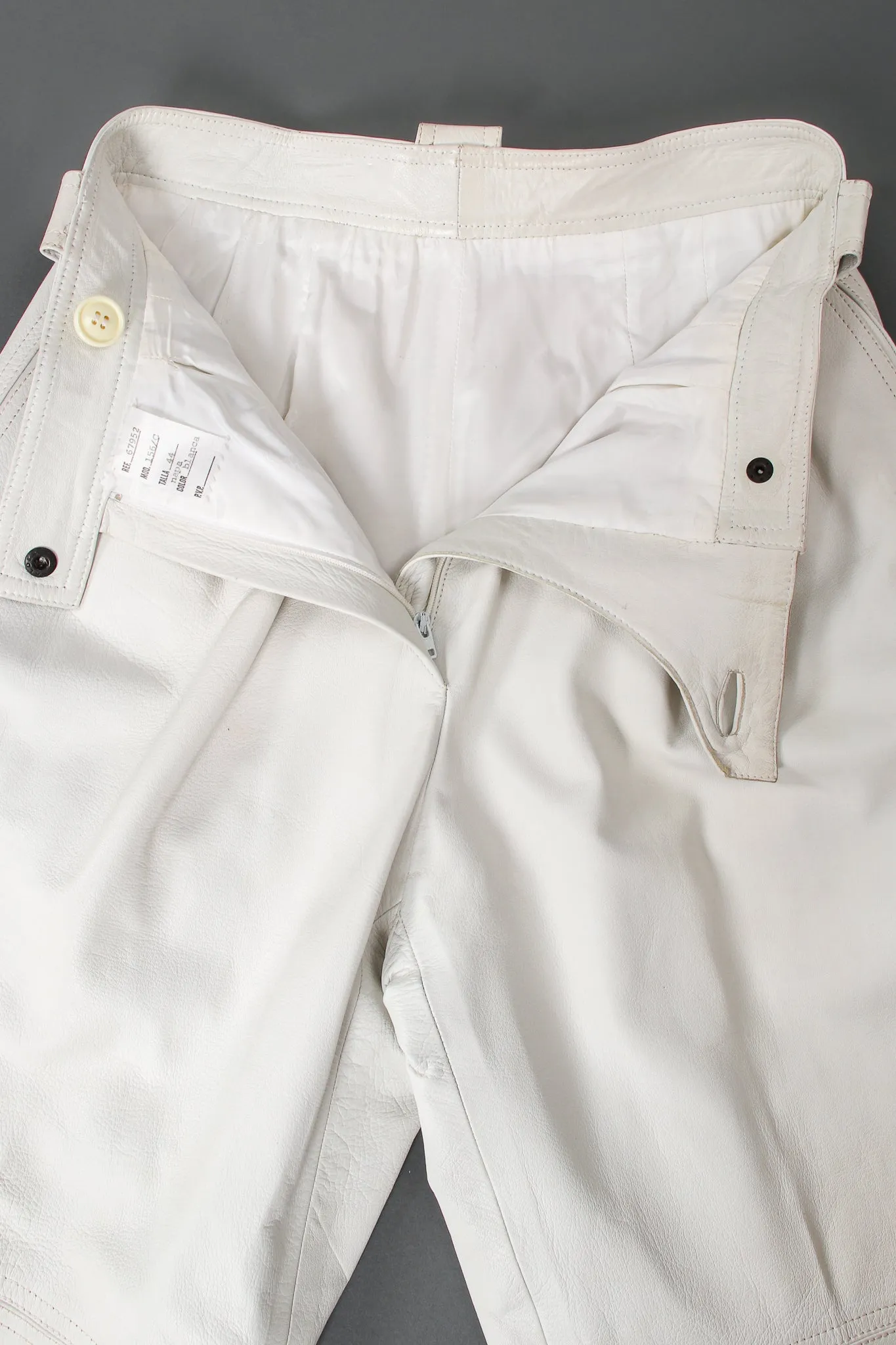 Belted Leather Pleat Pant
