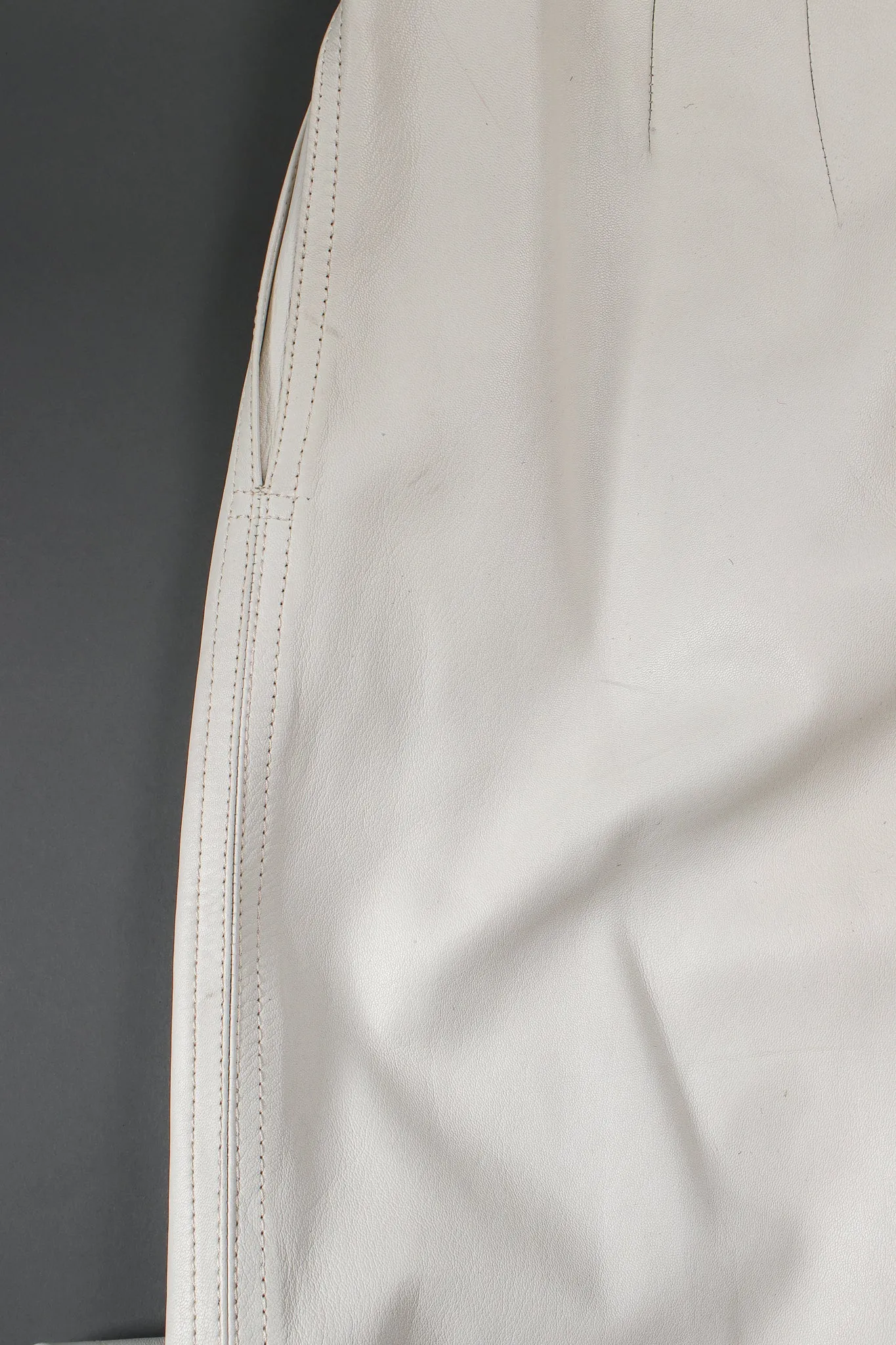 Belted Leather Pleat Pant