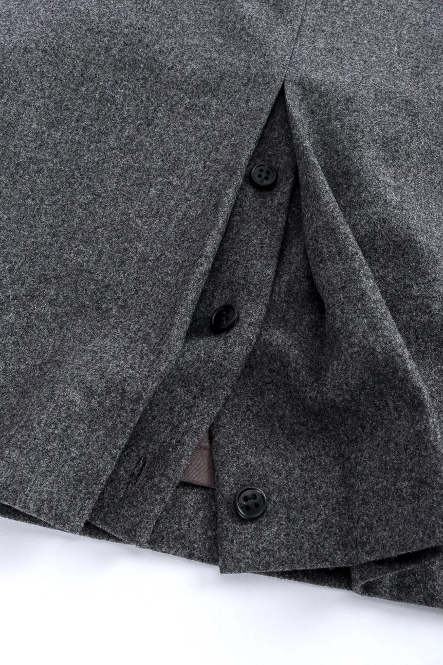 Belted Wool Pencil Skirt