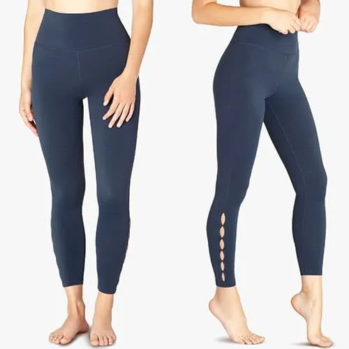 Beyond Yoga Peek Through High Waisted Midi Legging