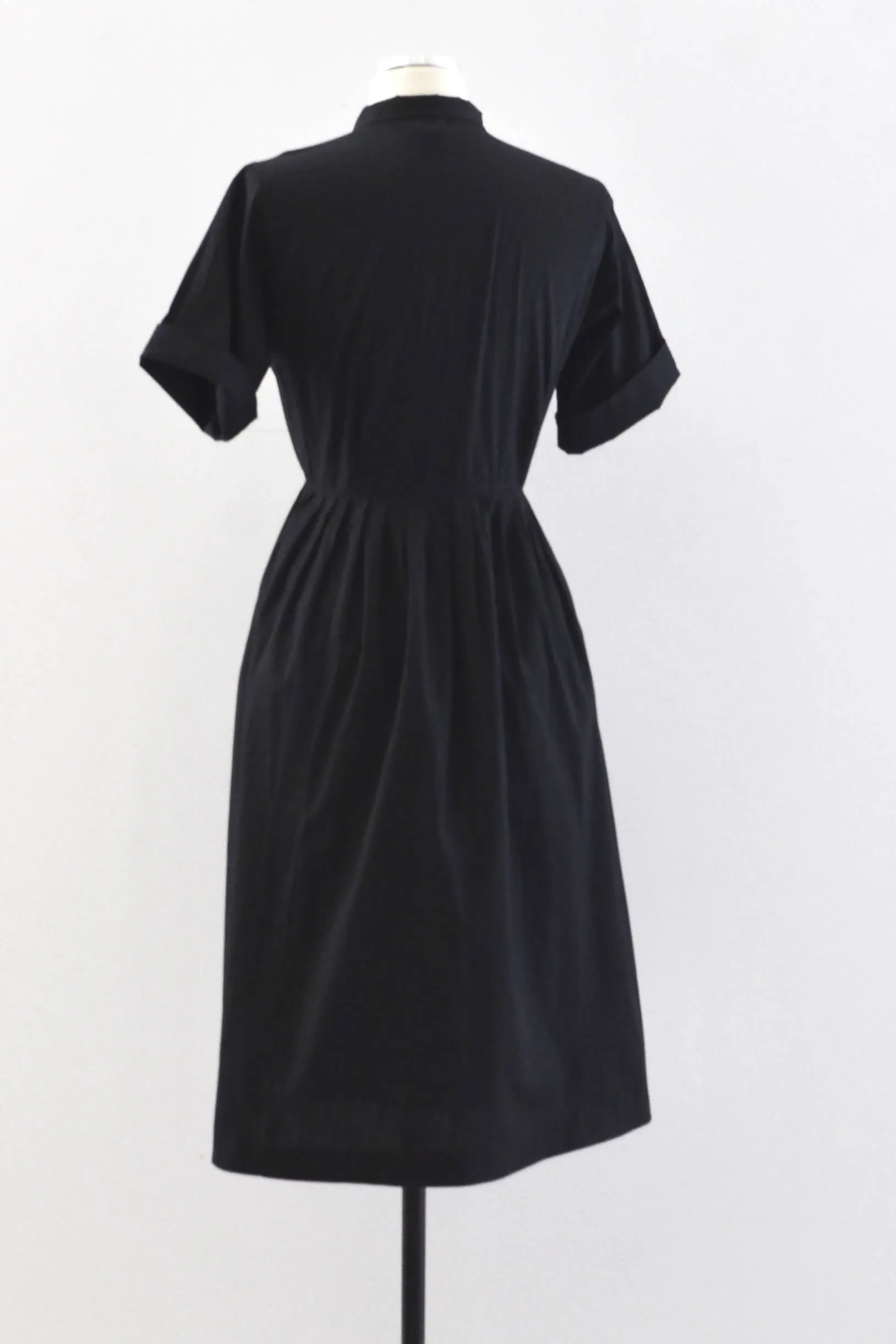 Black Cotton Day Dress