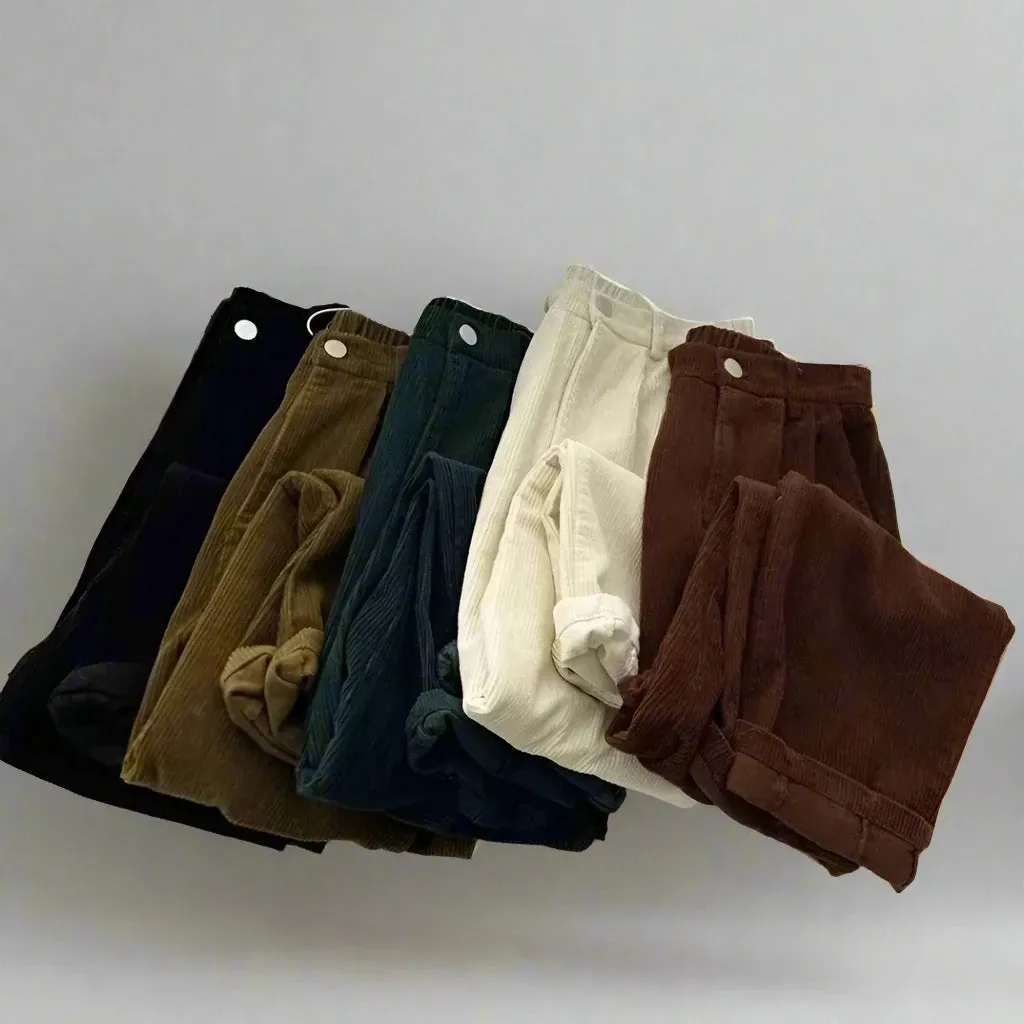 Black Retro High Waisted Corduroy Pants | Dreamofthe90s