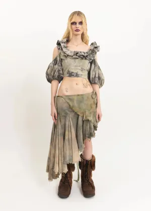 Bleached puff sleeve faerie top