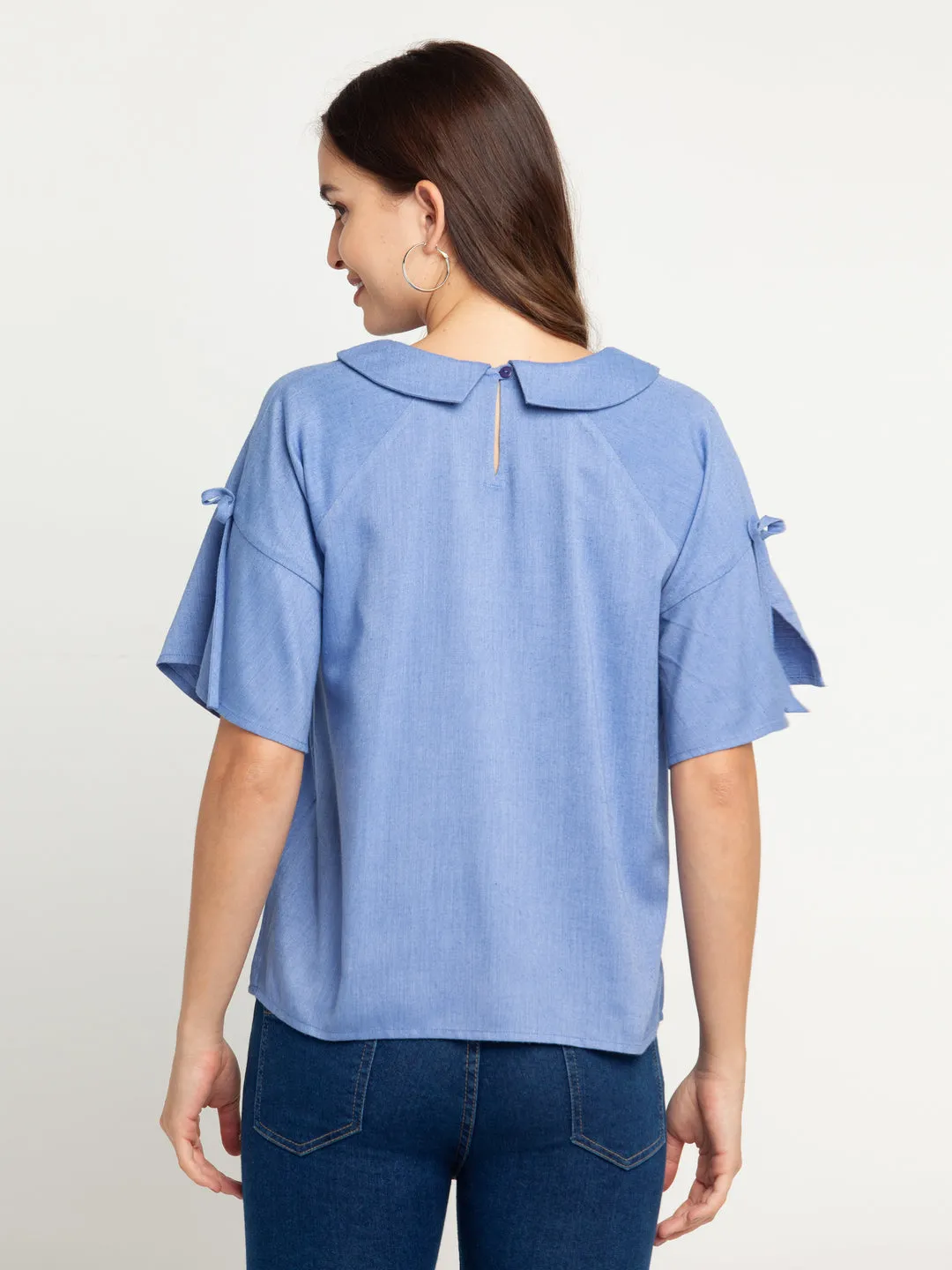 Blue Solid Top