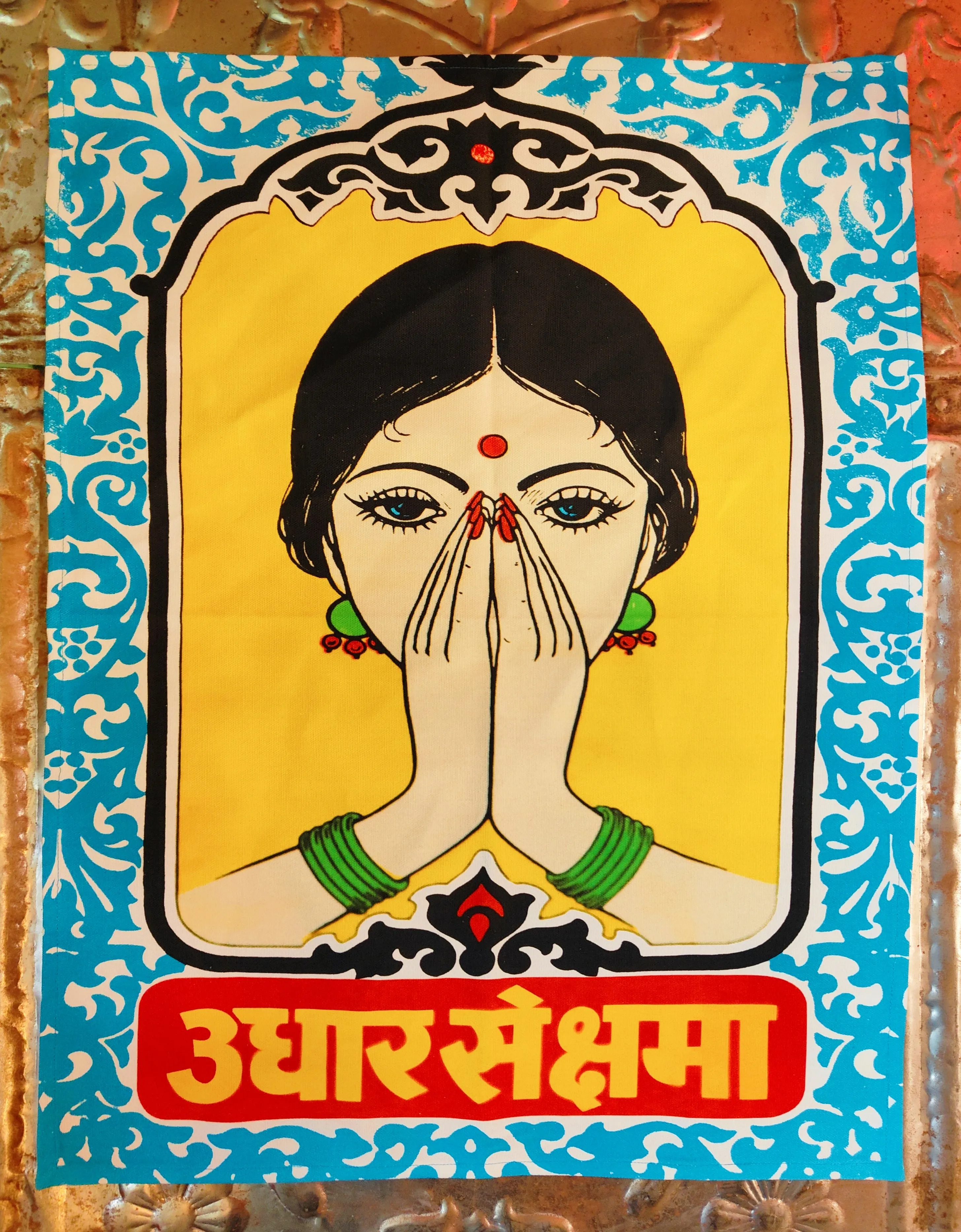 Bollywood kitsch tea towels