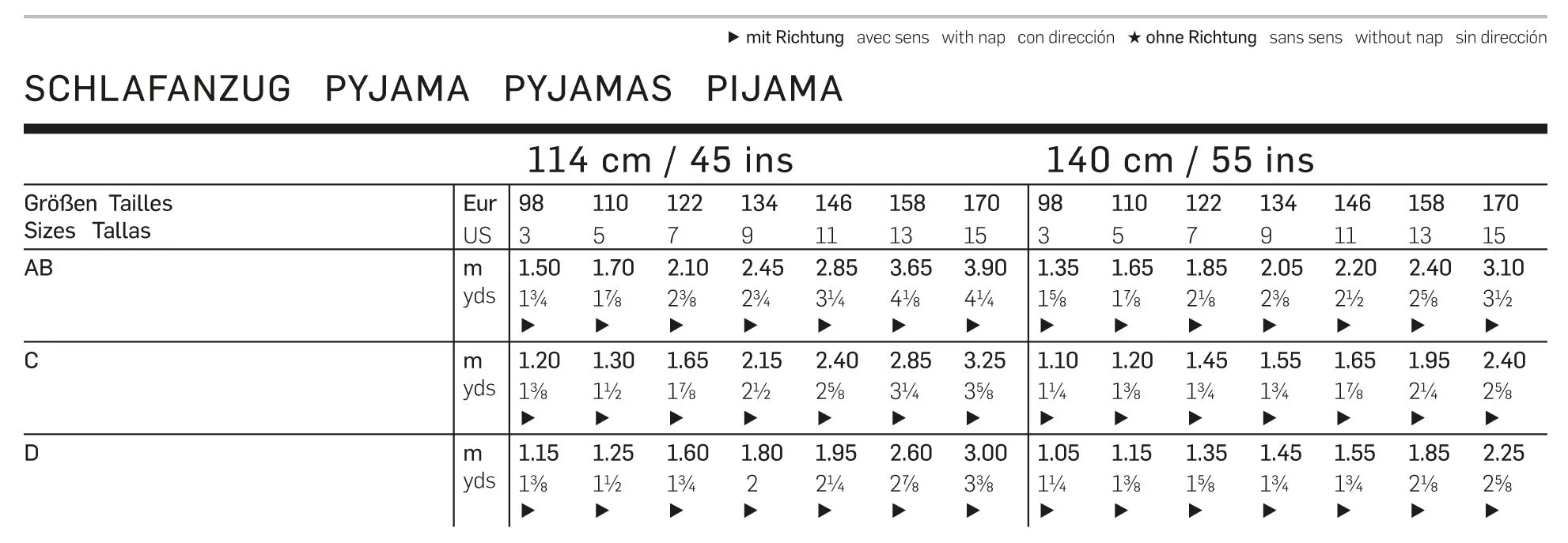 Burda Pattern 9747 Pyjama (3-15)