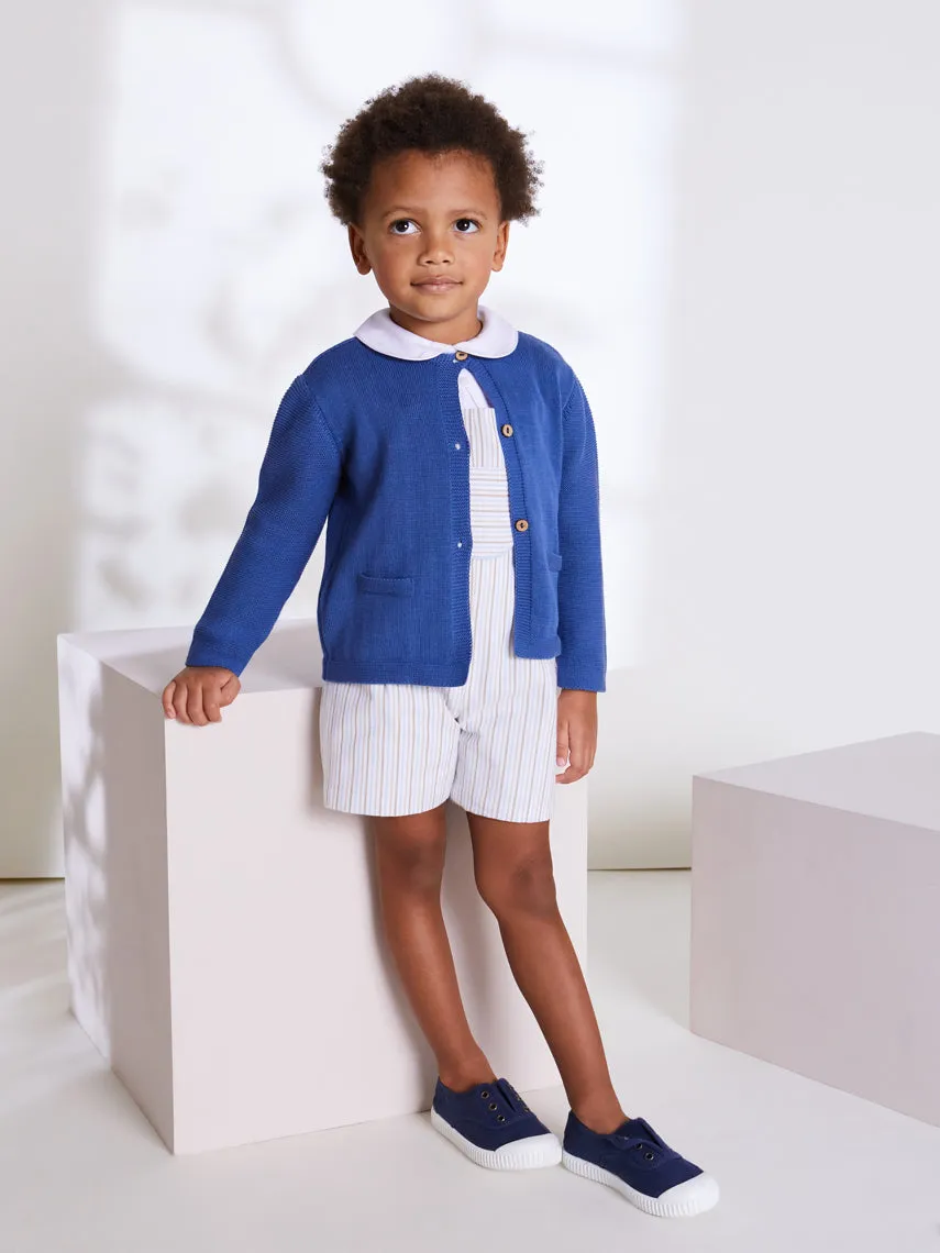Button Detail Cotton Top in White (2-6yrs)