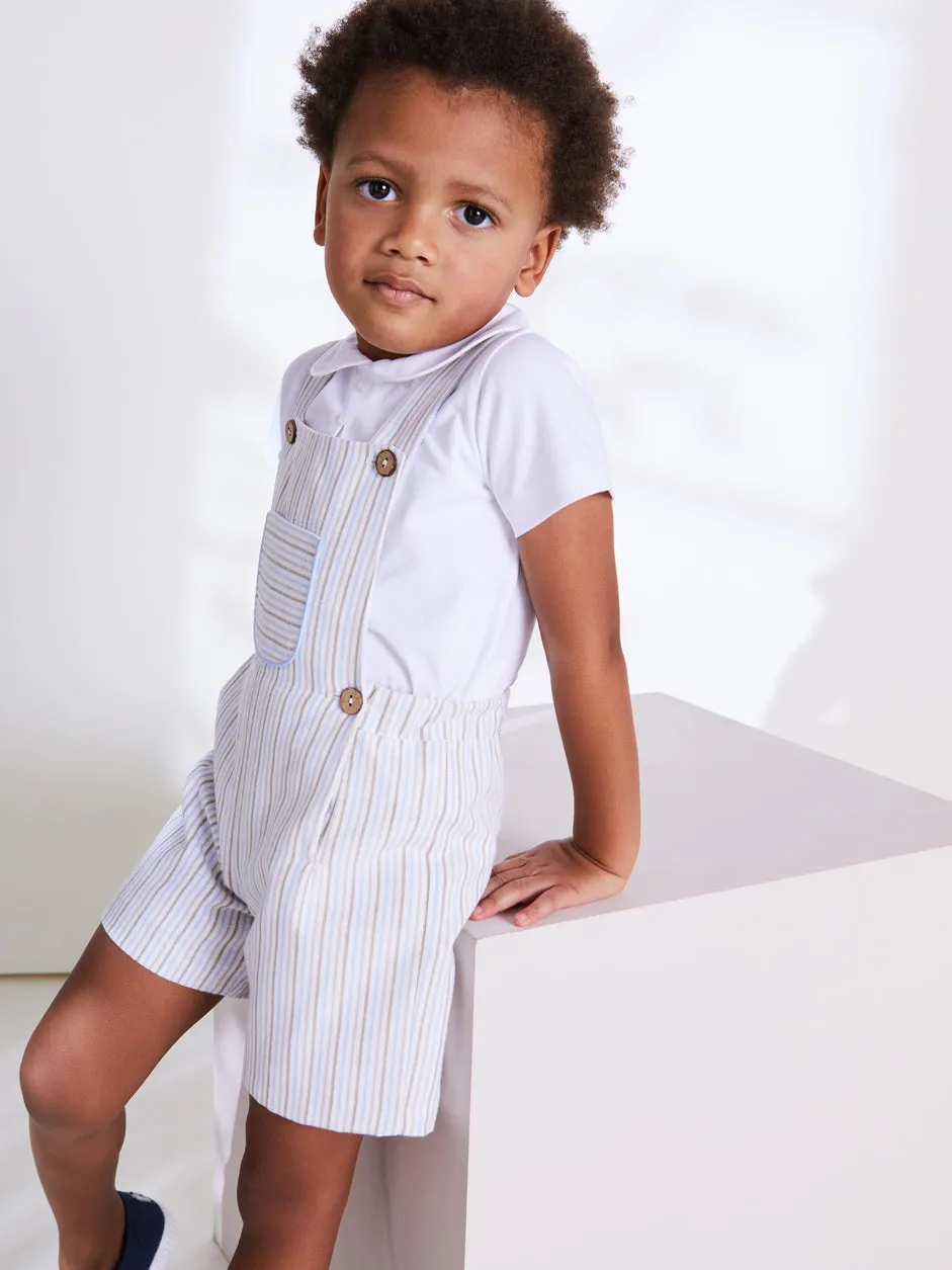Button Detail Cotton Top in White (2-6yrs)