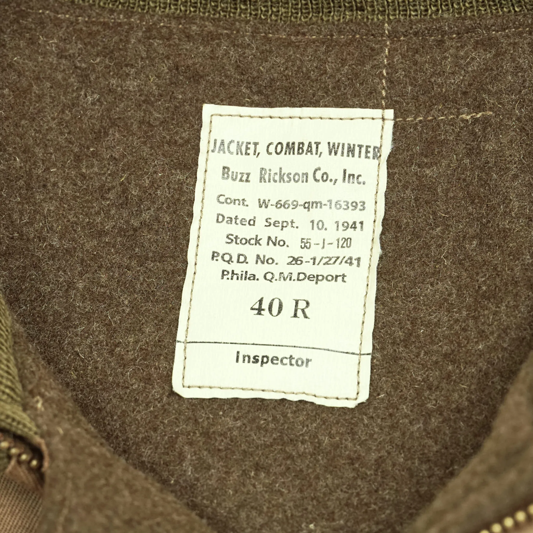 Buzz Rickson's 2nd Armored Wardaddy 1st Pattern Tanker Jacket