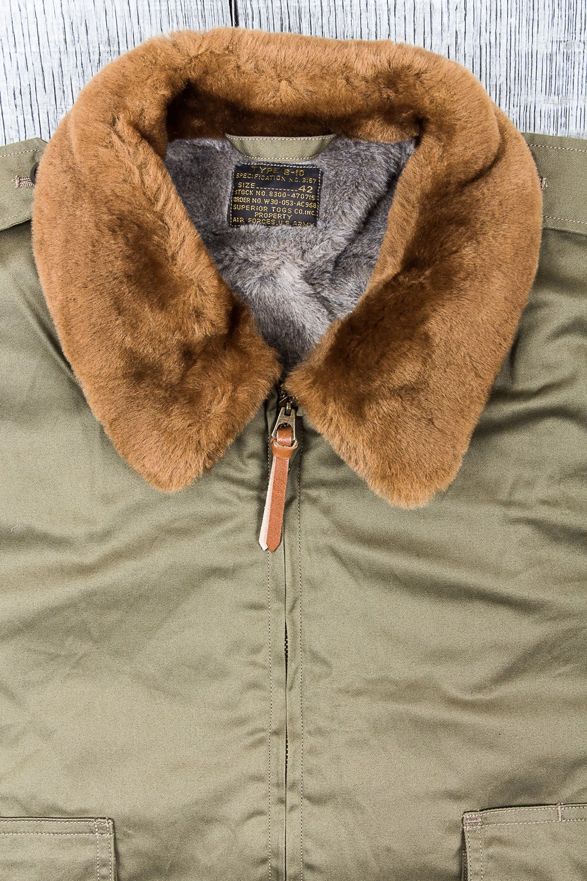 Buzz Rickson's B-10 Jacket Superior Togs red knit