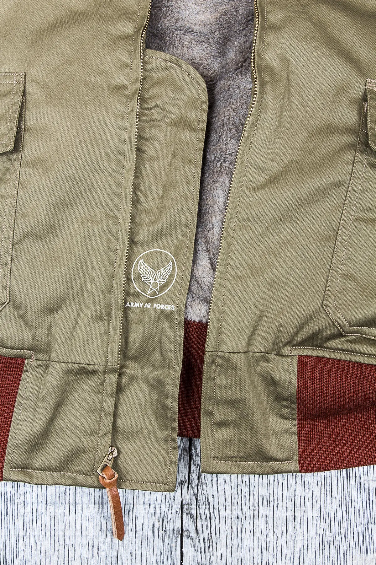 Buzz Rickson's B-10 Jacket Superior Togs red knit