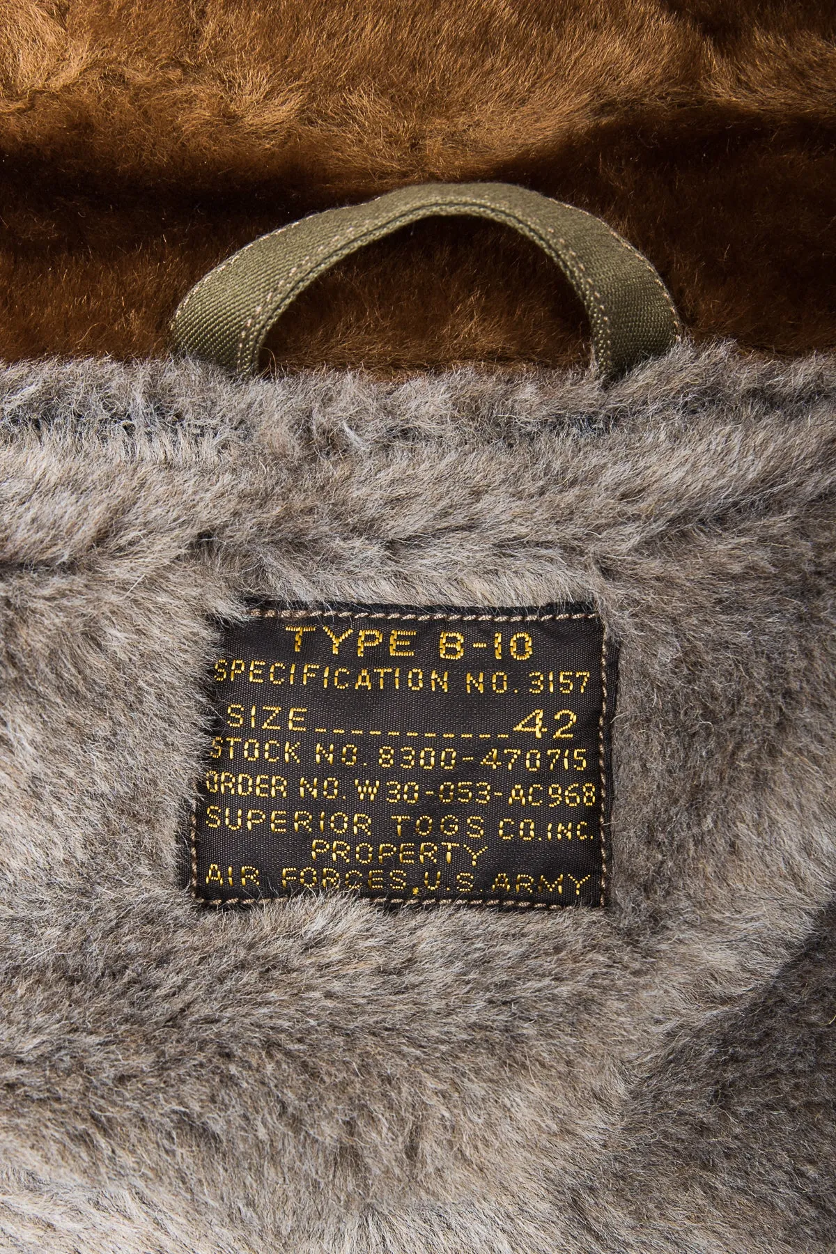 Buzz Rickson's B-10 Jacket Superior Togs red knit