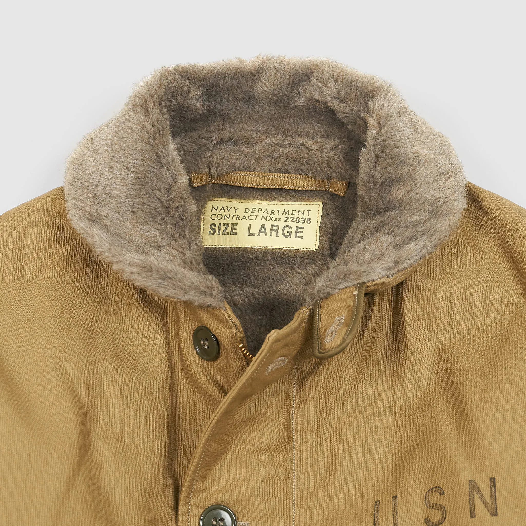 Buzz Rickson's N1 Deck-Jacket Jungle Cloth Khaki USN