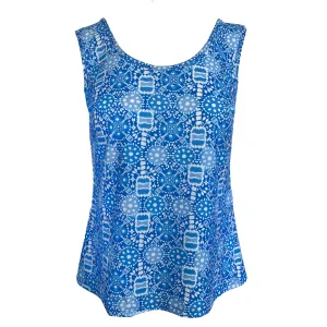 Cambridge Tank Top in Peace Love Pickleball Royal