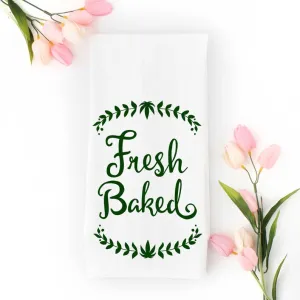 Cannabis Tea Towel - Fresh Baked