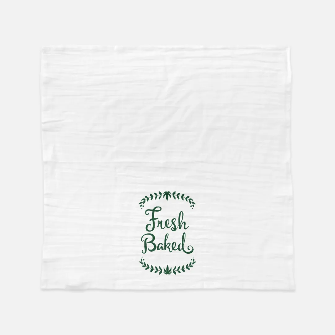 Cannabis Tea Towel - Fresh Baked