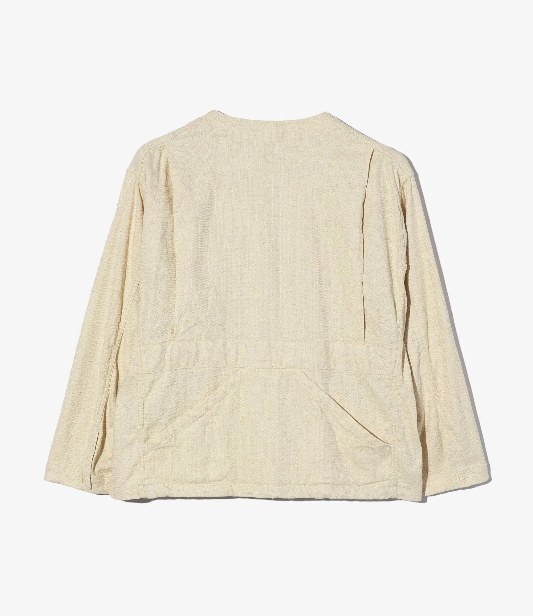 Cardigan Jacket – Natural Cotton/Linen Java Cloth