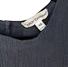 Caron Callahan (Totokaelo, La Garconne Designer) Oversized Black Gauzy Side Slit Tunic Dress