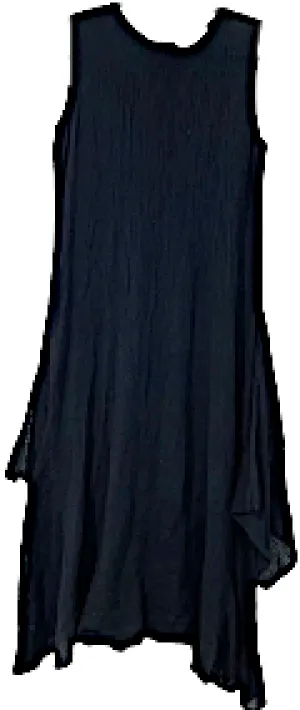 Caron Callahan (Totokaelo, La Garconne Designer) Oversized Black Gauzy Side Slit Tunic Dress