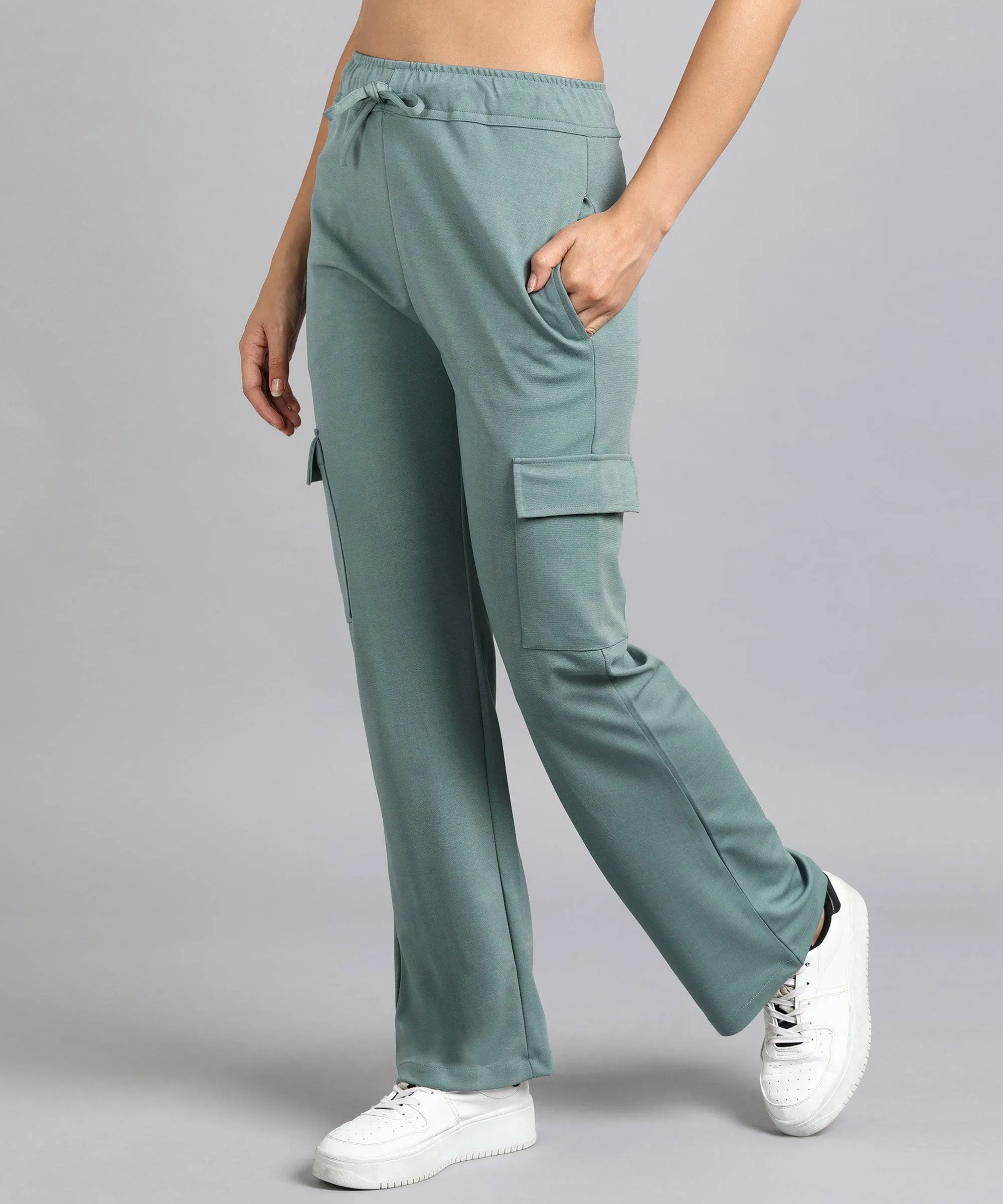 Casual High-Waisted Parallel Cargo Pants