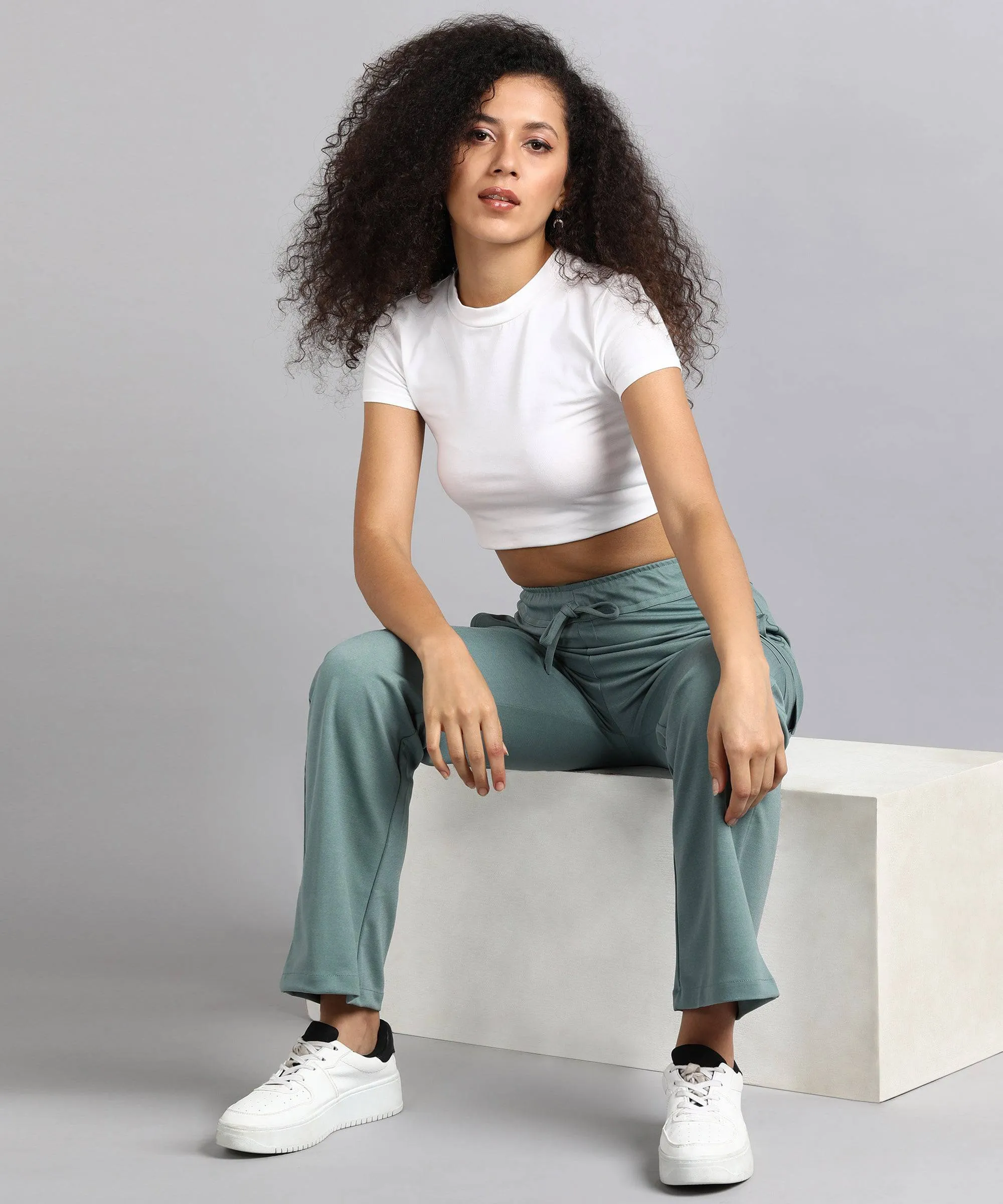 Casual High-Waisted Parallel Cargo Pants
