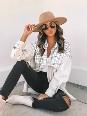 Casual Lapel Long Sleeve Plaid Jacket