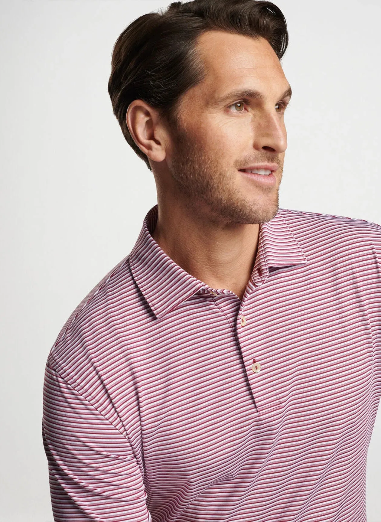 Cedar Performance Jersey Polo (Pomegranate)
