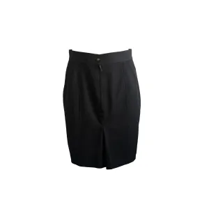 Chanel Black Pleated Skirt