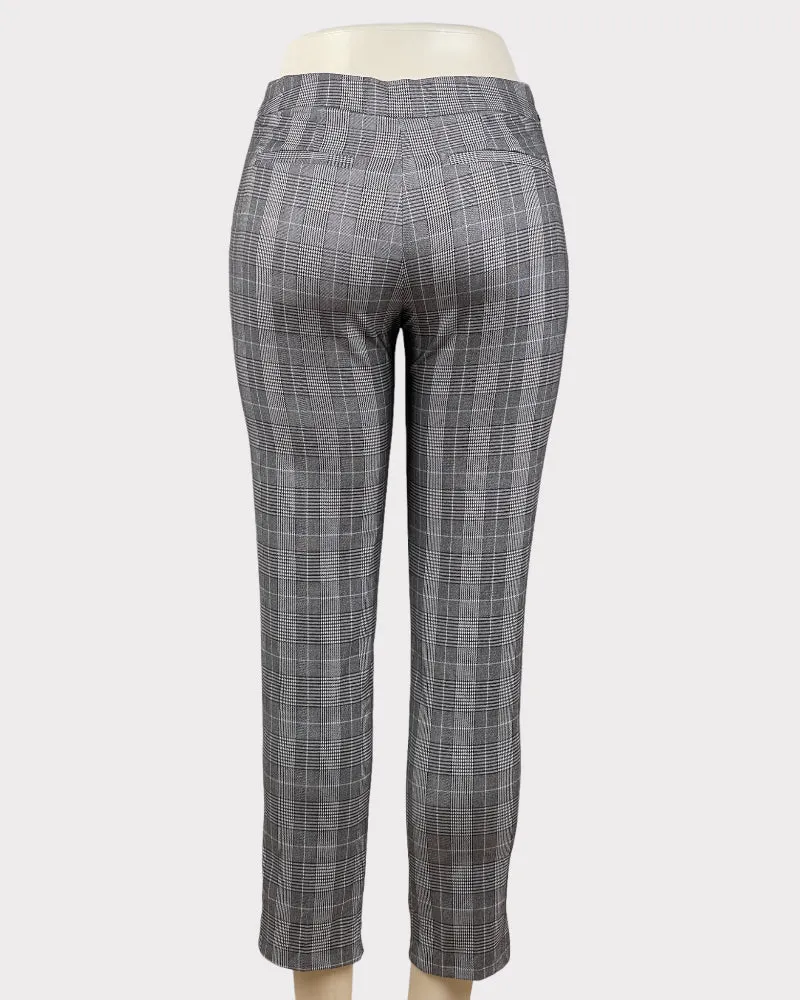 Charlotte Russe Grey Plaid Pants (S)