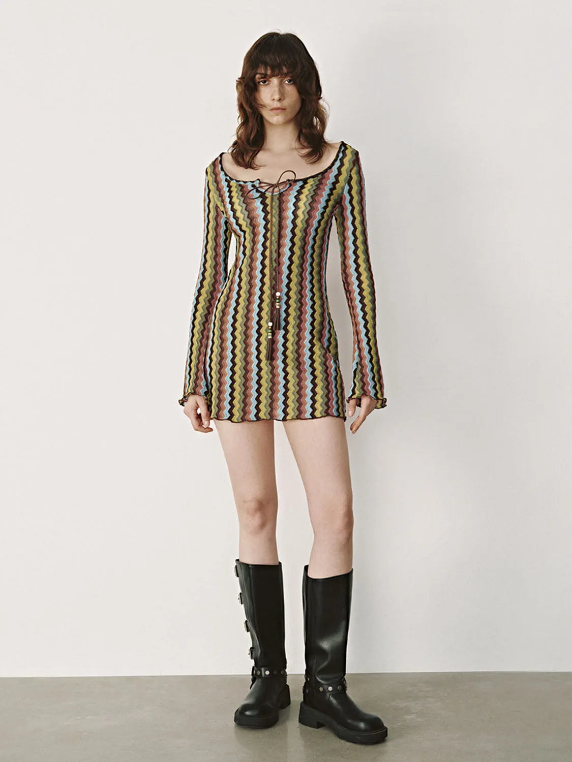 Chevron Skinny A-Line Dresses