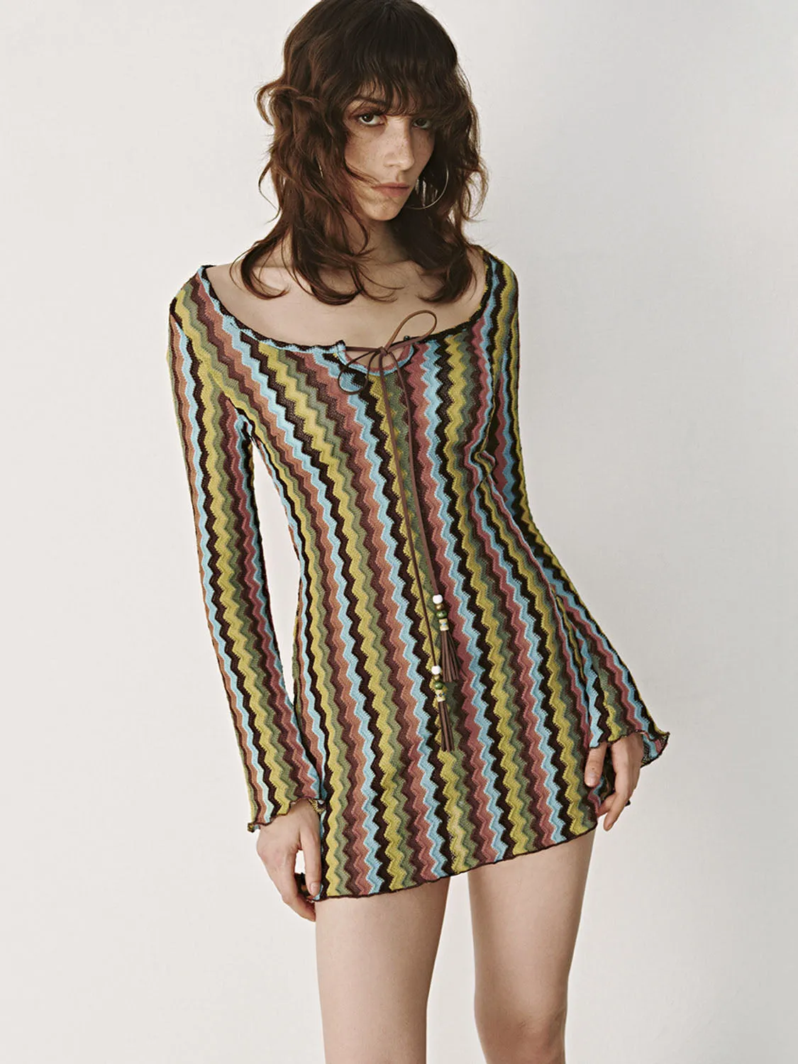 Chevron Skinny A-Line Dresses