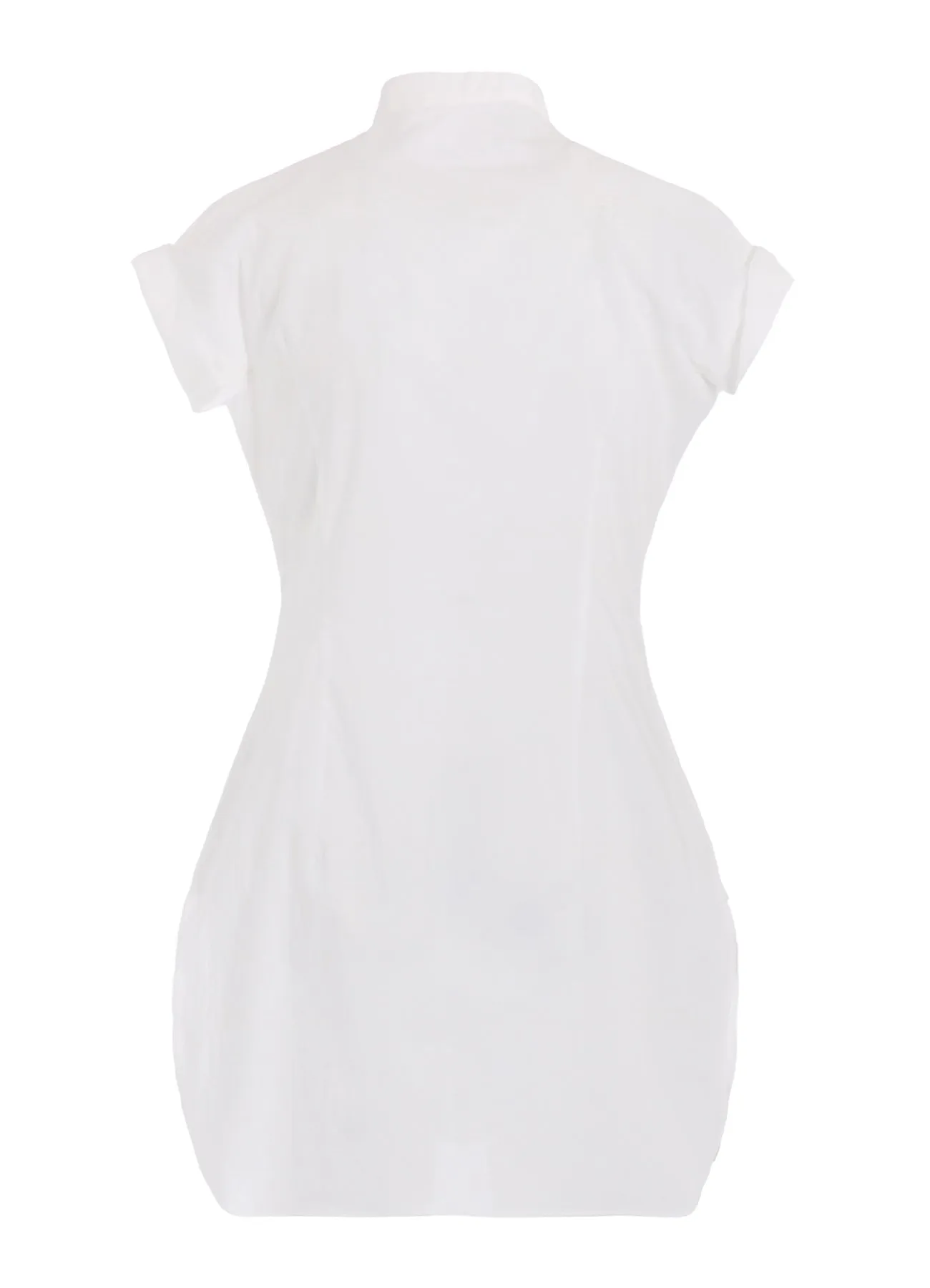 COTTON/LAWN STAND COLLAR SHIRT