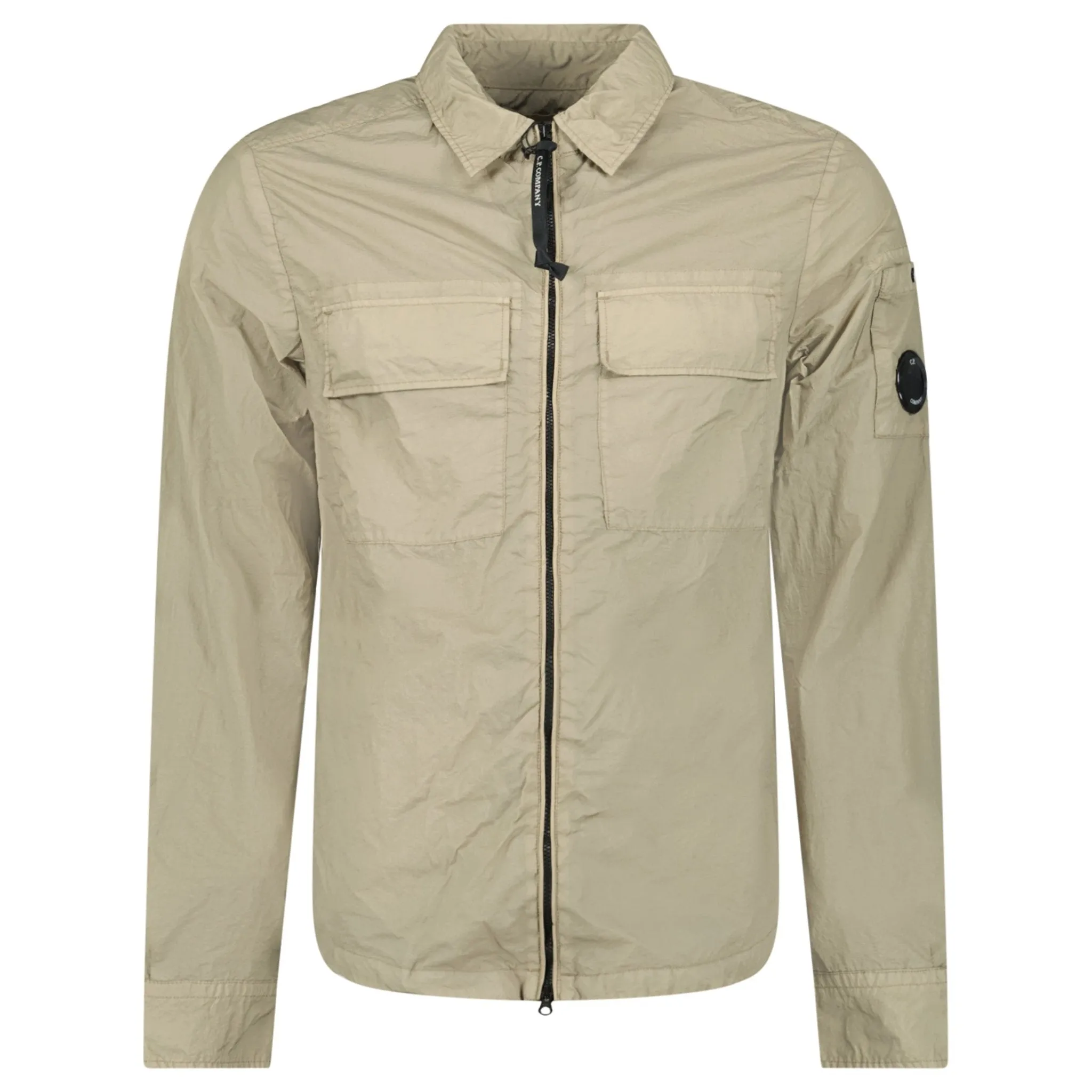 CP COMPANY TAYLON LENS OVER SHIRT BEIGE