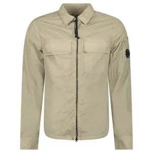 CP COMPANY TAYLON LENS OVER SHIRT BEIGE
