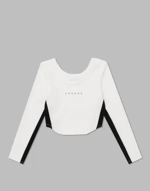 CRONOS WOMEN 2WAY LONG SLEEVE【WHITE】