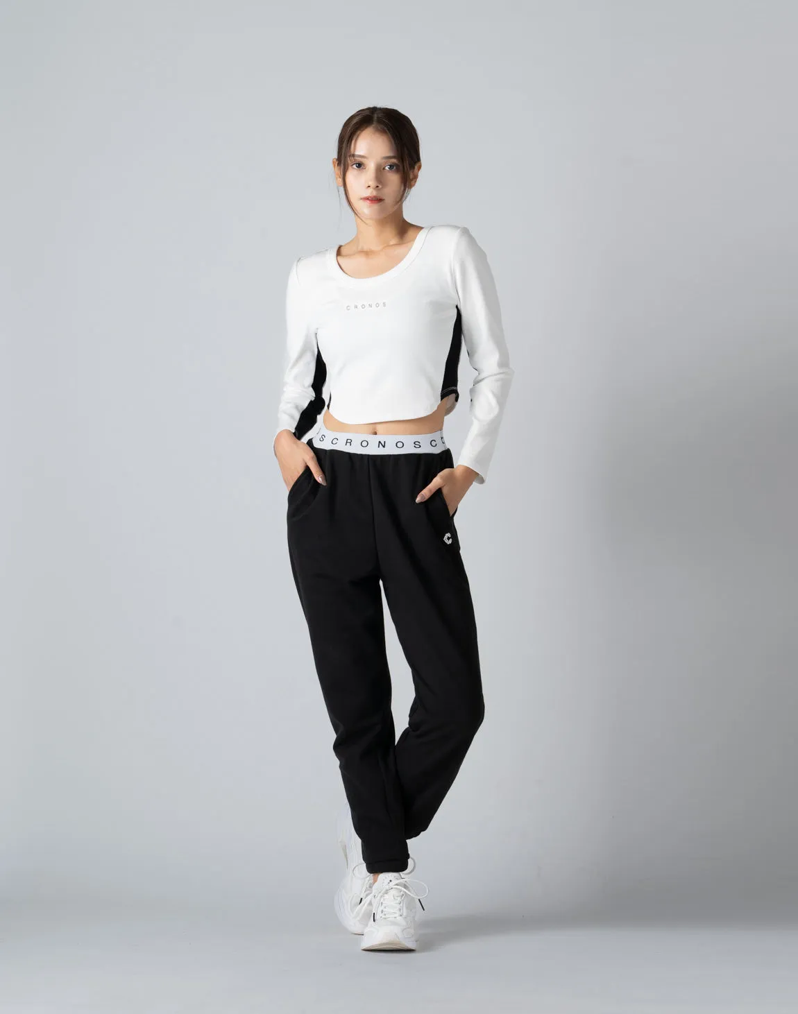 CRONOS WOMEN 2WAY LONG SLEEVE【WHITE】