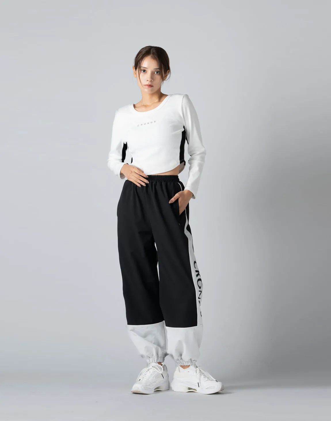 CRONOS WOMEN 2WAY LONG SLEEVE【WHITE】