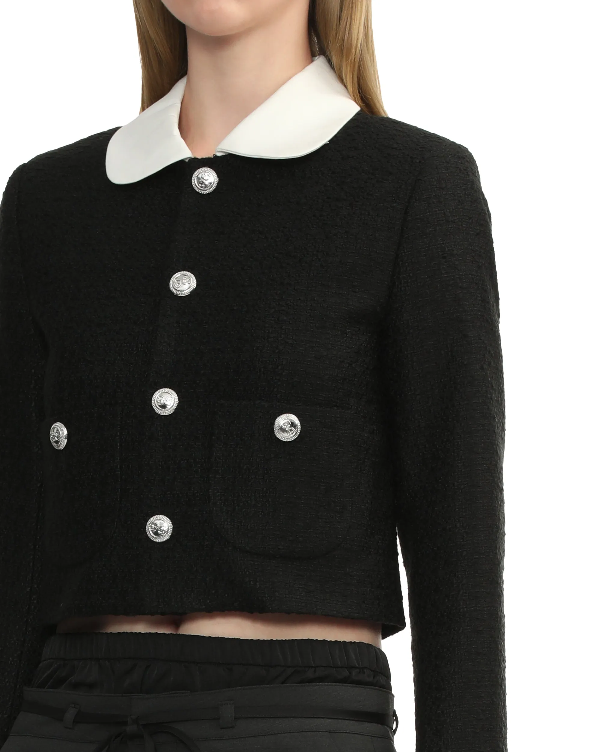 Cropped tweed jacket