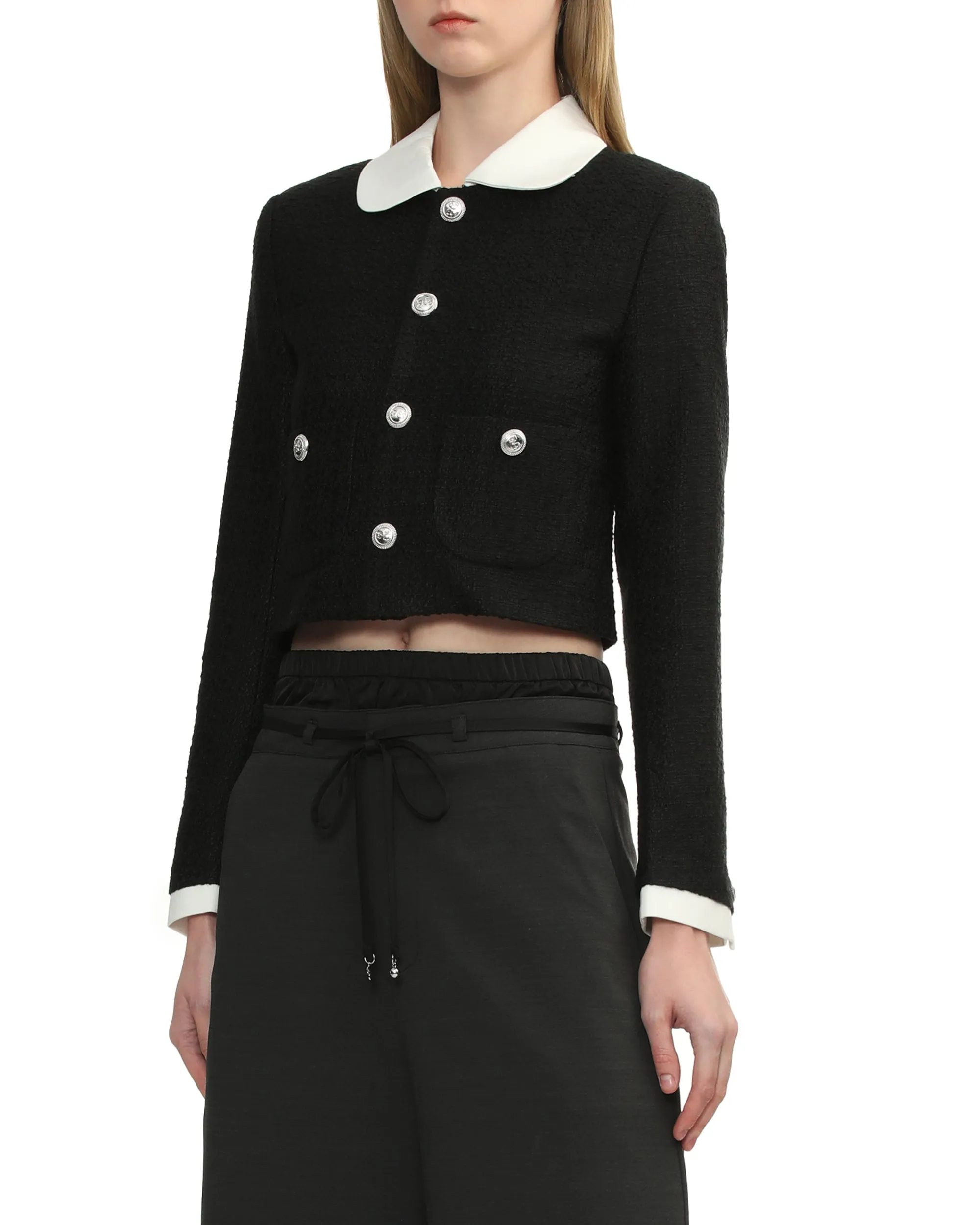 Cropped tweed jacket
