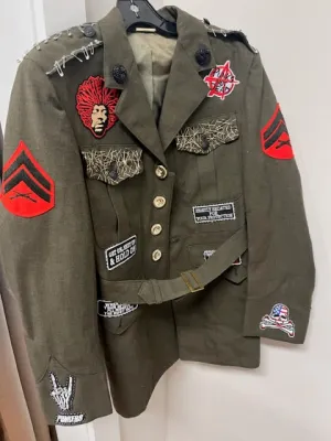 Custom Military Jacket, size S/M #5002