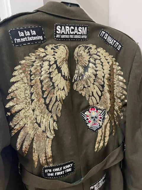 Custom Military Jacket, size S/M #5002