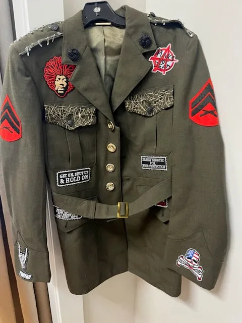 Custom Military Jacket, size S/M #5002