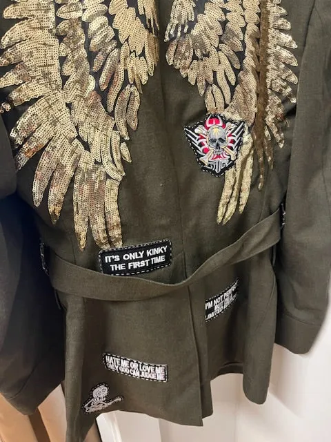 Custom Military Jacket, size S/M #5002
