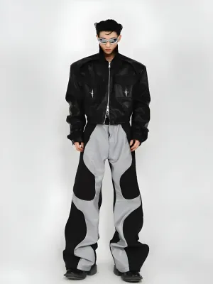 Cyberpunk Patchwork Wide Leg Pants
