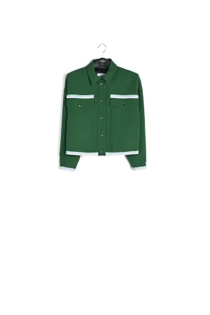 Dark green utility-inspired jacket