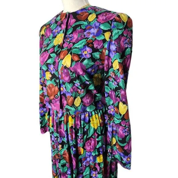 Dennis Goldsmith, Floral 2 piece A-Line Maxi Skirt Set. Size Small