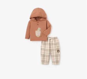 Dinosaur Sweater & Plaid Pants