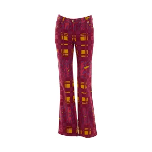 Dior Plaid Cheetah Flare Pants